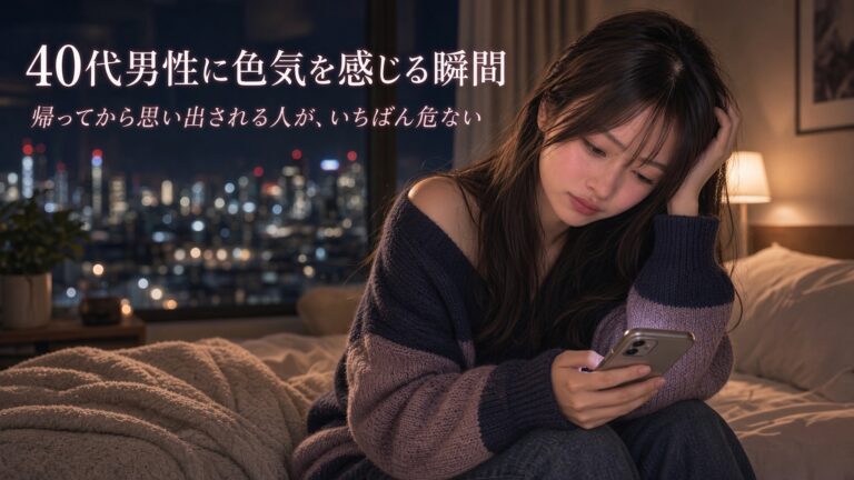 40代男性に色気を感じる瞬間。若さじゃなく“大人の余裕”に惹かれる夜